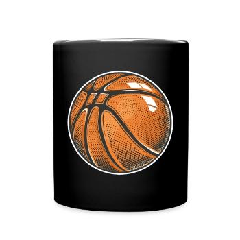 Basketball Ball Graphic - Full Colour Mug - black - Front