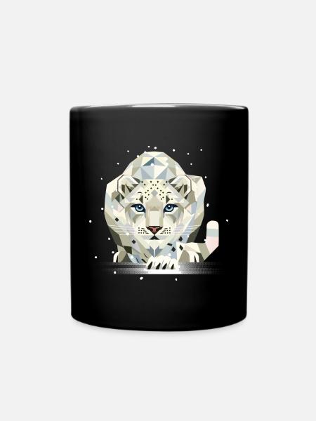 Schneeleopard – Starke Eleganz in der Wildnis - Tasse einfarbig - Schwarz