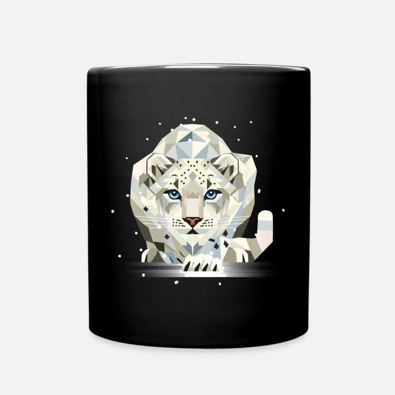 Schneeleopard – Starke Eleganz in der Wildnis - Tasse einfarbig - Schwarz