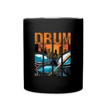 Tambours de batteur - Mug uni - noir - Devant