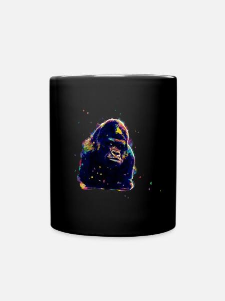 Schimpanse - Tasse einfarbig - Schwarz