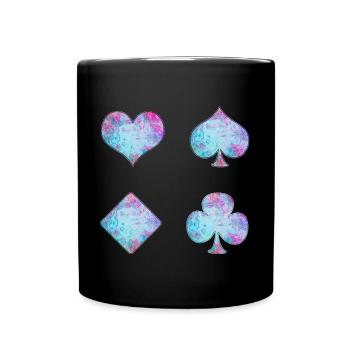 Playing cards - Full Colour Mug - black - Front
