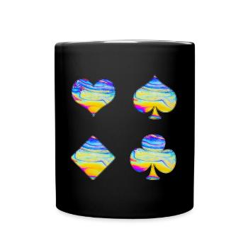 Playing cards - Full Colour Mug - black - Front