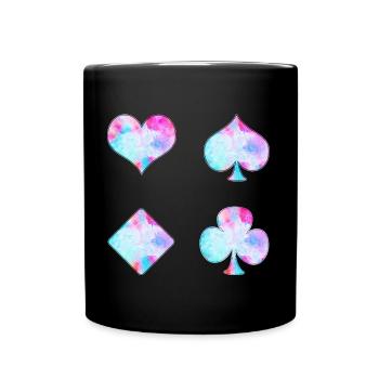 Playing cards - Full Colour Mug - black - Front