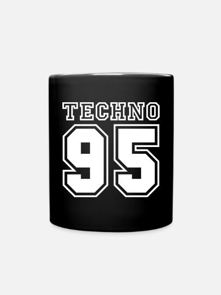 TECHNO 95 - Tasse einfarbig - Schwarz