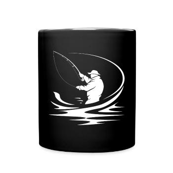 Angler Drawing - Full Colour Mug - black - Front