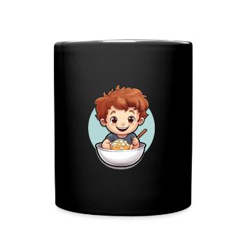 Cereal Killer Lustiges Müsli Motiv - Tasse einfarbig - Schwarz - Vorne