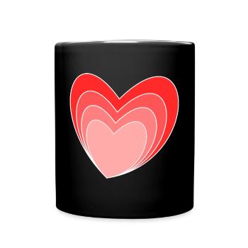 WEIHNACHTEN. FROHE WEIHNACHTEN. FROHE WEIHNACHTEN. WEIHNACHTSMANN - Tasse einfarbig - Schwarz - Vorne