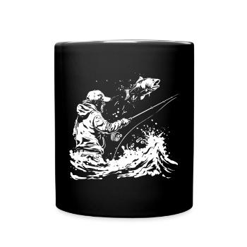 Croquis de pêche - Mug uni - noir - Devant