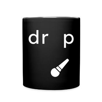 Drop the Microphone Geschenk - Tasse einfarbig - Schwarz - Vorne
