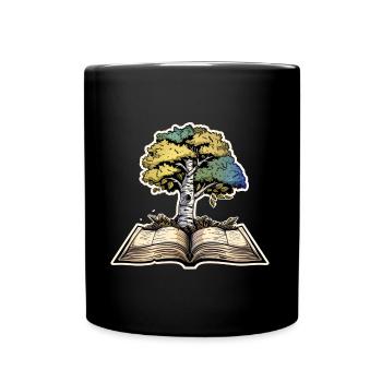 Lesen - Tasse einfarbig - Schwarz - Vorne