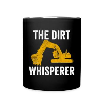 Excavator Construction Worker - Full Colour Mug - black - Front