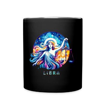 Libra Zodiac Sign in Astrology - Mystical Signs - Full Colour Mug - black - Front
