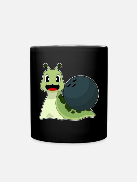 Schnecke Bowling Bowlingkugel - Tasse einfarbig - Schwarz