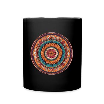 A simple mandala - Full Colour Mug - black - Front