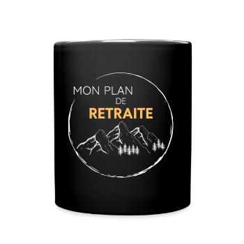 CADEAU RETRAITE MONTAGNE RANDONNÉE - Mug uni - noir - Devant