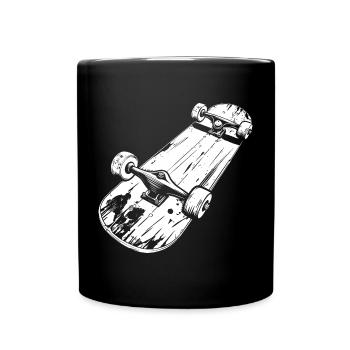 Dessin de planche à roulettes - Mug uni - noir - Devant