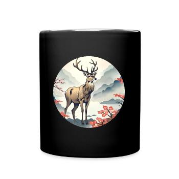 Un cerf majestueux - Mug uni - noir - Devant