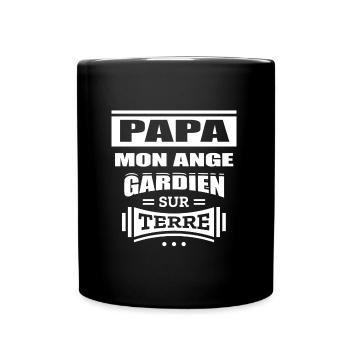 PAPA MON ANGE GARDIEN SUR TERRE - Mug uni - noir - Devant