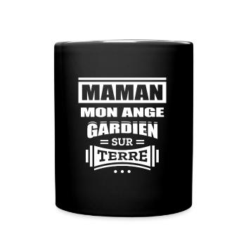 MAMAN MON ANGE GARDIEN SUR TERRE - Mug uni - noir - Devant