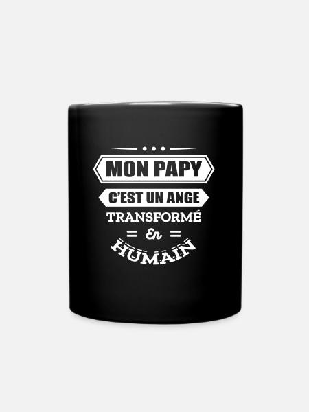 MON PAPY C EST UN ANGE TRANSFORMÉ EN HUMAIN - Mug uni - noir