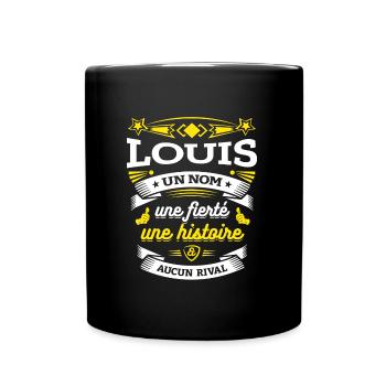 LOUIS UN NOM UNE FIERTÉ AUCUN RIVAL - Mug uni - noir - Devant