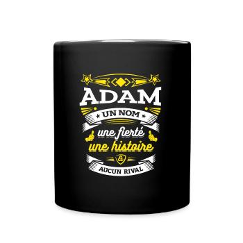 ADAM UN NOM UNE FIERTÉ AUCUN RIVAL - Mug uni - noir - Devant