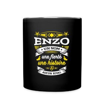 ENZO UN NOM UNE FIERTÉ AUCUN RIVAL - Mug uni - noir - Devant