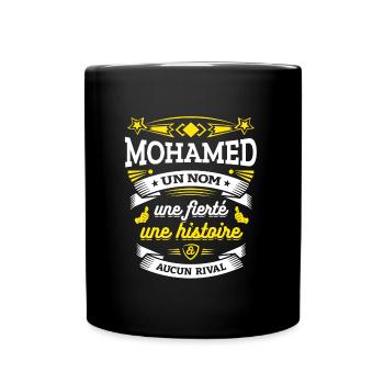 MOHAMED UN NOM UNE FIERTÉ AUCUN RIVAL - Mug uni - noir - Devant