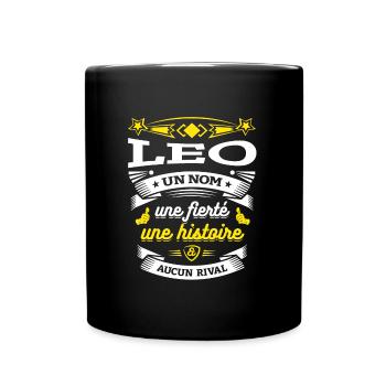 LEO UN NOM UNE FIERTÉ AUCUN RIVAL - Mug uni - noir - Devant