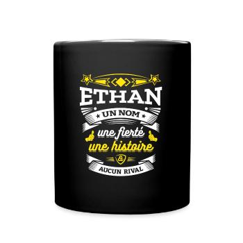 ETHAN UN NOM UNE FIERTÉ AUCUN RIVAL - Mug uni - noir - Devant