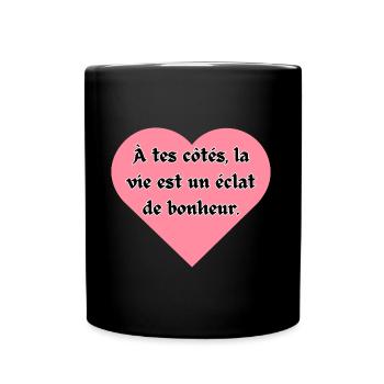 Ein Ausbruch des Glücks - Tasse einfarbig - Schwarz - Vorne