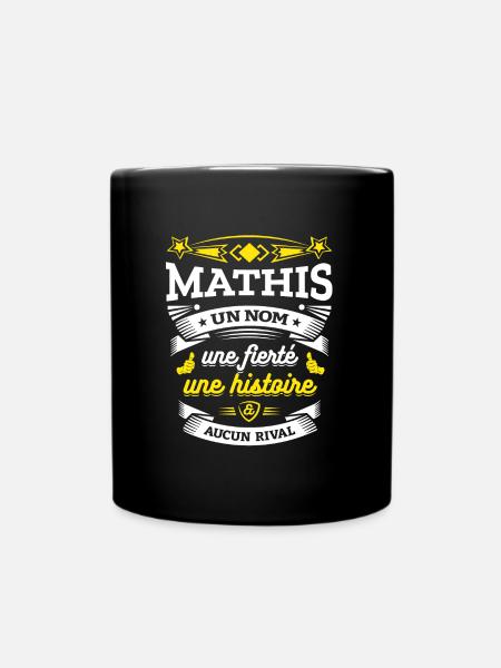 MATHIS UN NOM UNE FIERTÉ AUCUN RIVAL - Mug uni - noir