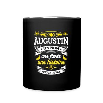 AUGUSTIN UN NOM UNE FIERTÉ AUCUN RIVAL - Mug uni - noir - Devant