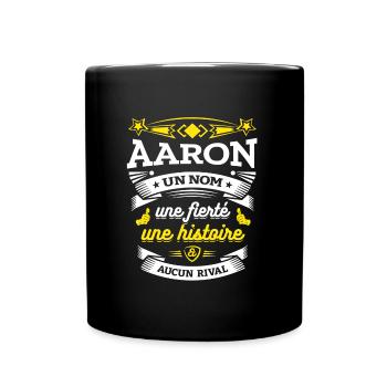 AARON UN NOM UNE FIERTÉ AUCUN RIVAL - Mug uni - noir - Devant