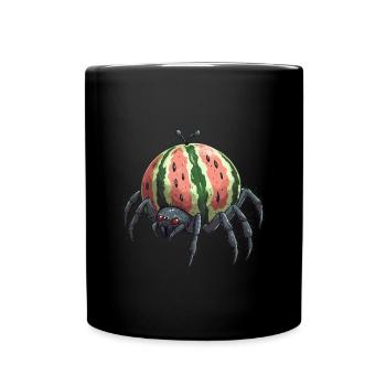 Melone Spinne - Tasse einfarbig - Schwarz - Vorne