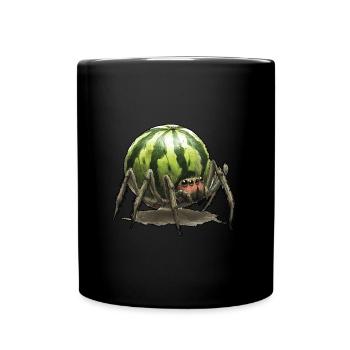 Melone Spinne - Tasse einfarbig - Schwarz - Vorne