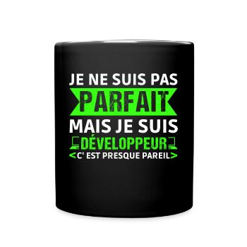 Humour Geek Cadeau Développeur Codeur Programmeur - Mug uni - noir - Devant