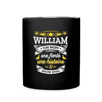 WILLIAM UN NOM UNE FIERTÉ AUCUN RIVAL - Mug uni - noir - Devant