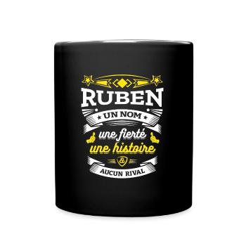 RUBEN UN NOM UNE FIERTÉ AUCUN RIVAL - Mug uni - noir - Devant