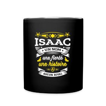 ISAAC UN NOM UNE FIERTÉ AUCUN RIVAL - Mug uni - noir - Devant