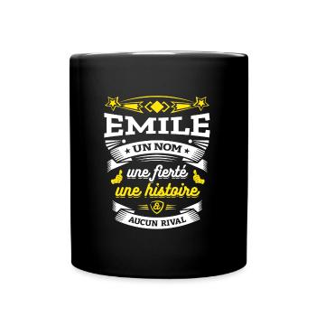 EMILE UN NOM UNE FIERTÉ AUCUN RIVAL - Mug uni - noir - Devant