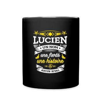 LUCIEN UN NOM UNE FIERTÉ AUCUN RIVAL - Mug uni - noir - Devant