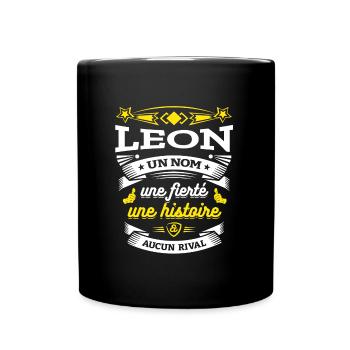 LEON UN NOM UNE FIERTÉ AUCUN RIVAL - Mug uni - noir - Devant