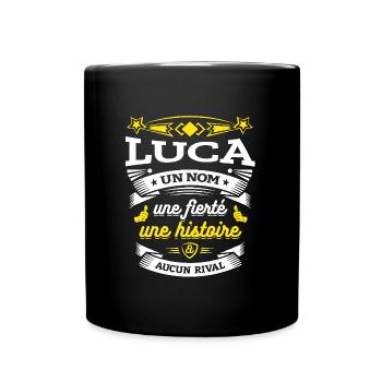 LUCA UN NOM UNE FIERTÉ AUCUN RIVAL - Mug uni - noir - Devant