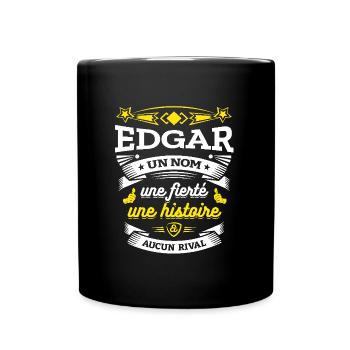 EDGAR UN NOM UNE FIERTÉ AUCUN RIVAL - Mug uni - noir - Devant