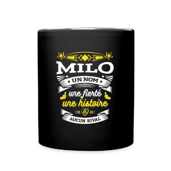 MILO UN NOM UNE FIERTÉ AUCUN RIVAL - Mug uni - noir - Devant