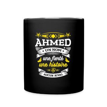 AHMED UN NOM UNE FIERTÉ AUCUN RIVAL - Mug uni - noir - Devant