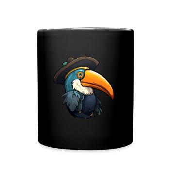 Toucan Oiseau de fête - Mug uni - noir - Devant
