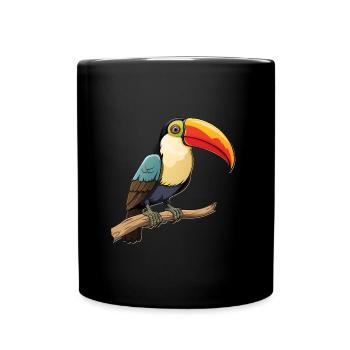Toucan oiseau Djungle animaux exotiques - Mug uni - noir - Devant